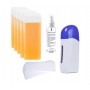Kit pentru epilat cu 5 x ceara unica folosinta, 1 x 50 benzi epilat, 1 x ulei post epilat, 1 x incalzitor,  art. EV2